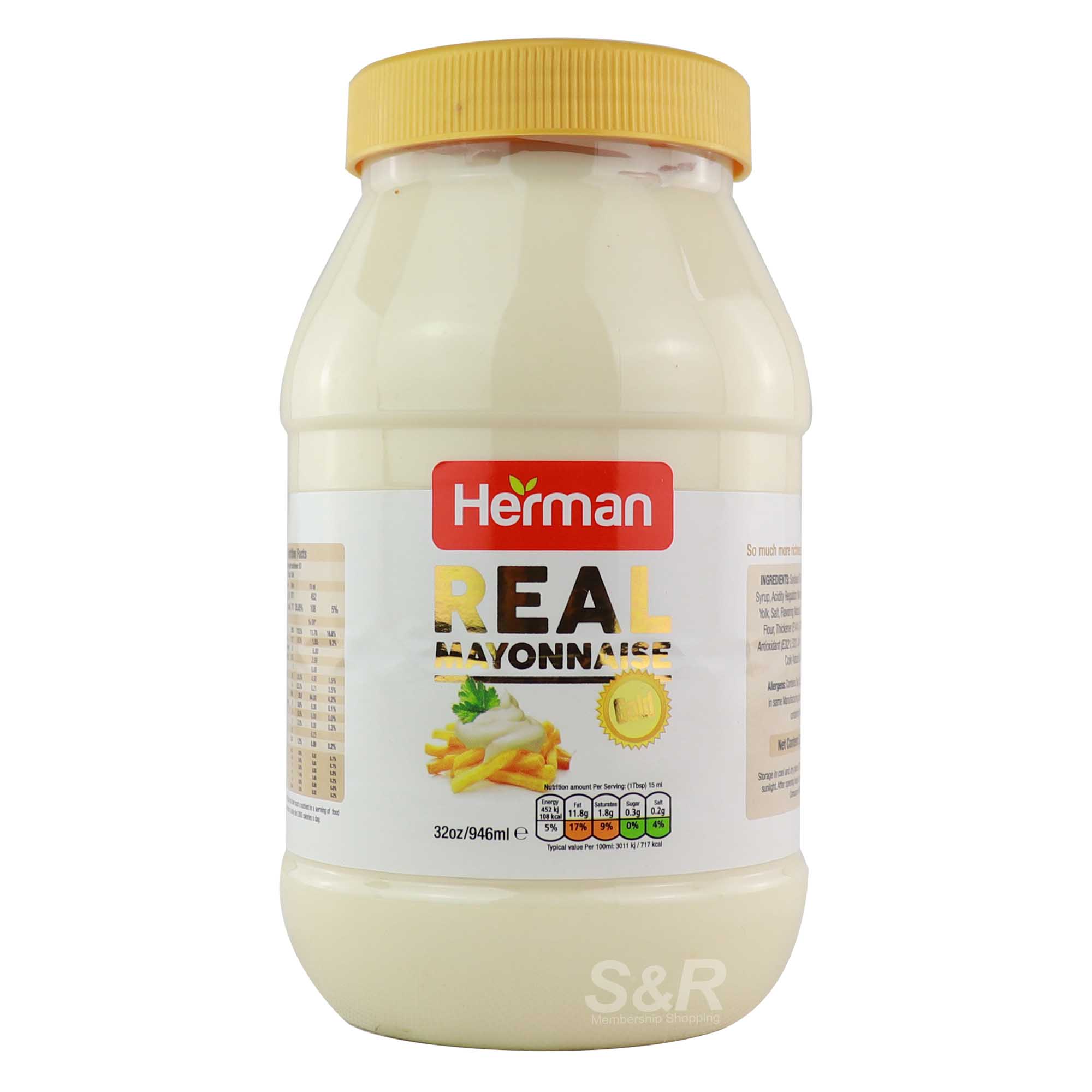 Herman Real Mayonnaise Gold 946mL Herman Real Mayonnaise Gold 946mL